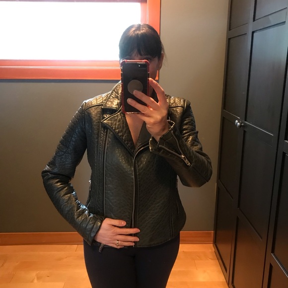 Mavi Charcoal Grey Vegan Leather Jacket - Picture 5 of 13